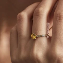 Histoire d'Or Bague Kurt Plaqué Or Jaune Oxyde De Zirconium plaqué or jaune oxyde champagne Best