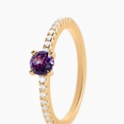 Histoire d'Or Bague Kurt Plaqué Or Jaune Oxyde De Zirconium plaqué or jaune oxyde lavande Outlet