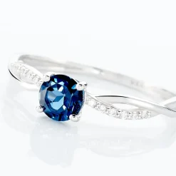 Histoire d'Or Bague Lalia Or Blanc Topaze Et Oxyde De Zirconium Discount