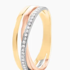 Histoire d'Or Bague Layan Or Tricolore Diamant Best