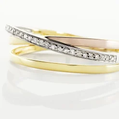 Histoire d'Or Bague Layan Or Tricolore Diamant Best