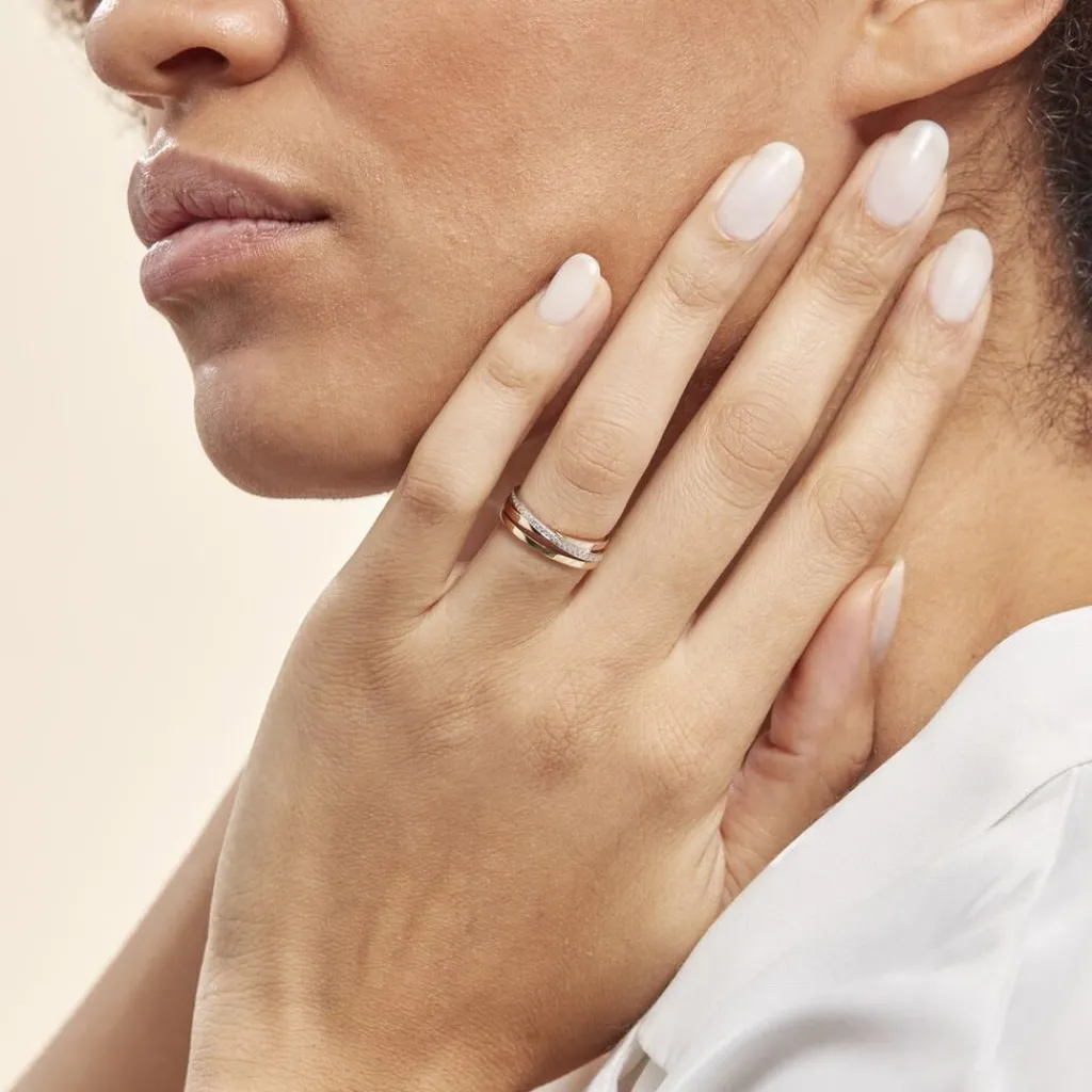 Histoire d'Or Bague Layan Or Tricolore Diamant Best