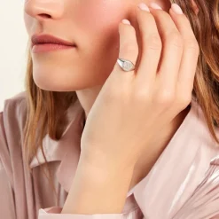 Histoire d'Or Bague Lehina Argent Blanc Sale