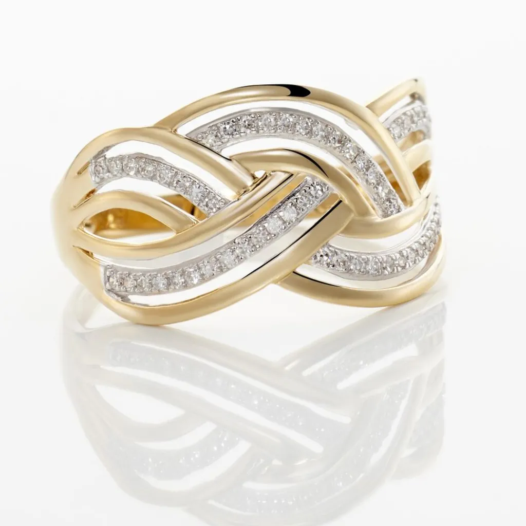 Histoire d'Or Bague Leopoldine or jaune diamant Outlet