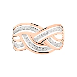 Histoire d'Or Bague Leopoldine Or Rose Diamant Outlet