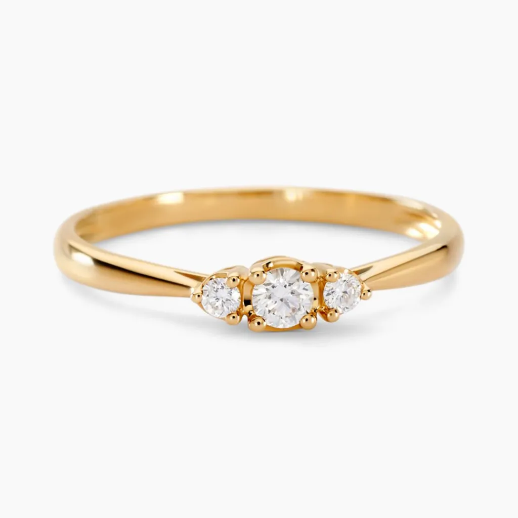 Histoire d'Or Bague Les Inseparables or jaune diamant Discount