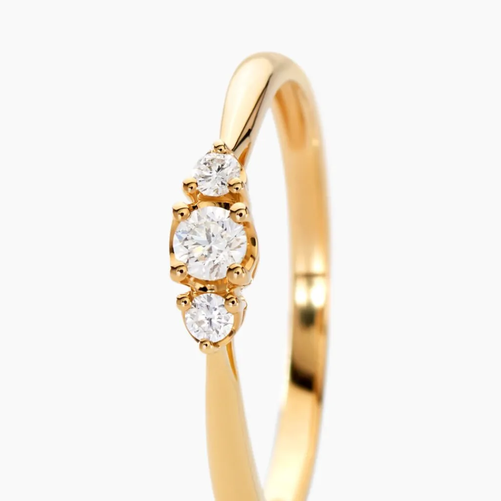 Histoire d'Or Bague Les Inseparables or jaune diamant Discount
