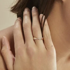 Histoire d'Or Bague Lia Plaqué Or Jaune Oxyde De Zirconium Sale