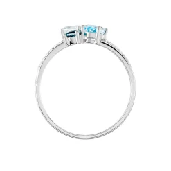 Histoire d'Or Bague Lilia Or Blanc Topaze Discount