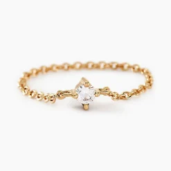 Histoire d'Or Bague Lilou Plaqué Or Doré Oxyde De Zirconium plaqué or jaune oxyde Hot