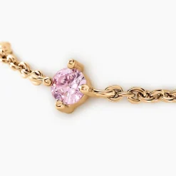 Histoire d'Or Bague Lilou Plaqué Or Doré Oxyde De Zirconium plaqué or jaune oxyde rose New