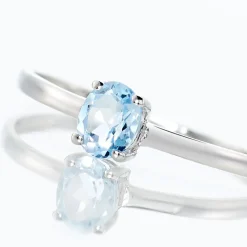 Histoire d'Or Bague Lily Or Blanc Topaze or blanc topaze bleue Sale