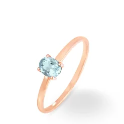 Histoire d'Or Bague Lily Or Rose Aigue Marine Outlet