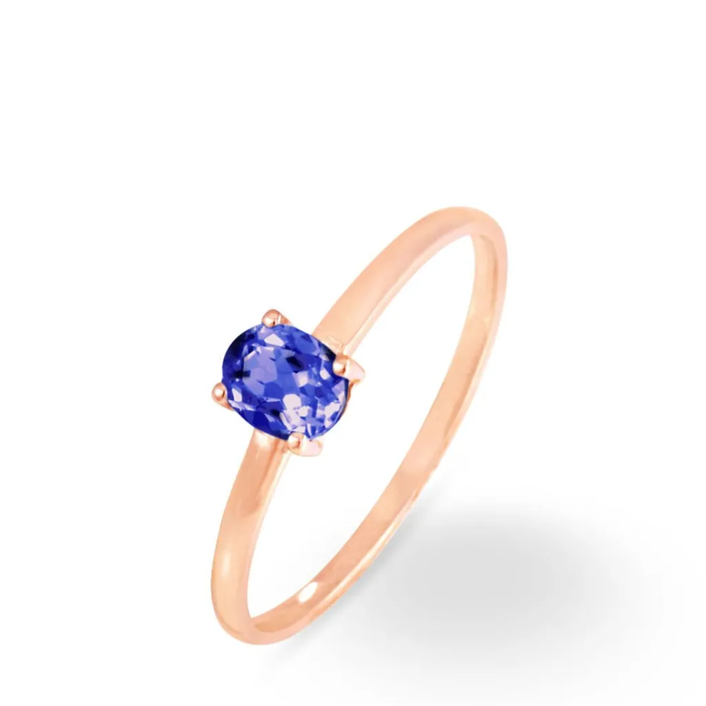 Histoire d'Or Bague Lily Or Rose Tanzanite New