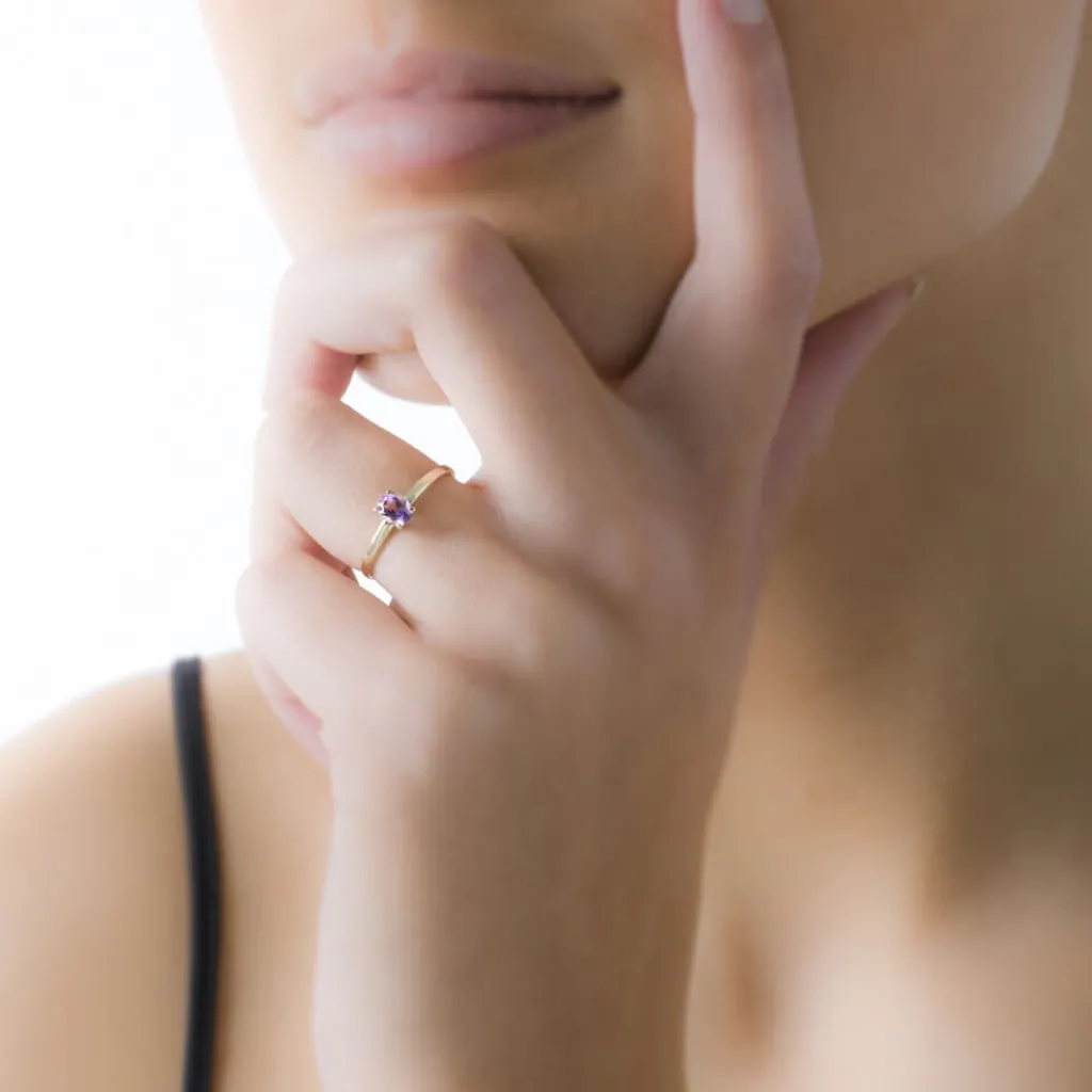 Histoire d'Or Bague Lily Or Rose Tanzanite New