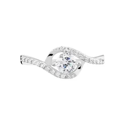 Histoire d'Or Bague Lines Argent Blanc Oxyde De Zirconium Outlet