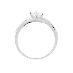 Histoire d'Or Bague Lines Argent Blanc Oxyde De Zirconium Outlet