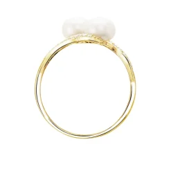 Histoire d'Or Bague Loeva Or Jaune Perle De Culture Et Oxyde De Zirconium Hot