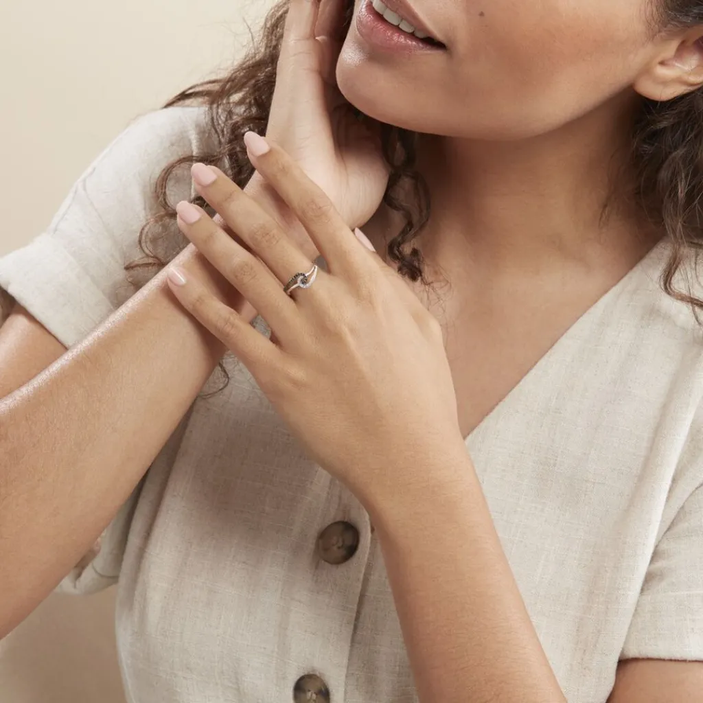 Histoire d'Or Bague Loriana Or Blanc Diamant Discount