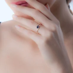 Histoire d'Or Bague Loriane Or Jaune Aigue Marine Et Diamant Outlet