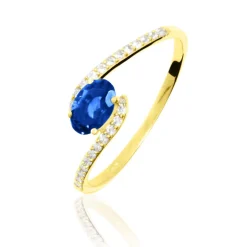 Histoire d'Or Bague Loriane Or Jaune Saphir Et Diamant Clearance