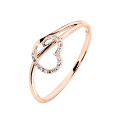Histoire d'Or Bague Louise Or Rose Diamant Outlet