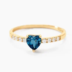 Histoire d'Or Bague Love Ring Or Jaune Topaze Oxyde De Zirconium or jaune topaze bleu london Discount