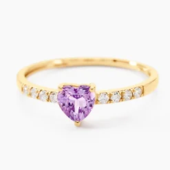 Histoire d'Or Bague Love Ring Or Jaune Améthyste Oxyde De Zirconium or jaune améthyste violet