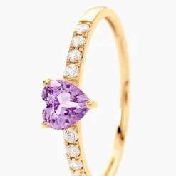 Histoire d'Or Bague Love Ring Or Jaune Améthyste Oxyde De Zirconium or jaune améthyste violet