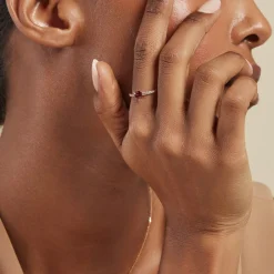 Histoire d'Or Bague Love Ring Or Jaune Rhodolite Oxyde De Zirconium or jaune rhodolite rouge Online