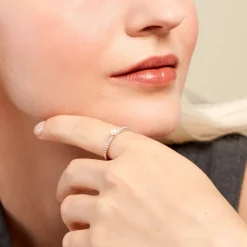 Histoire d'Or Bague Lua Argent Blanc Perle De Culture Oxyde De Zirconium Hot