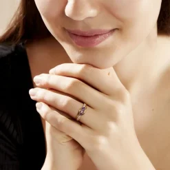 Histoire d'Or Bague Lukretia Or Jaune Amethyste Et Oxyde De Zirconium New