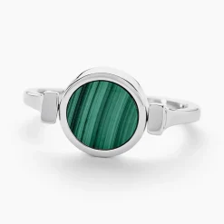 Histoire d'Or Bague Lunatique Argent Blanc Malachite Onyx argent blanc malachite vert Clearance