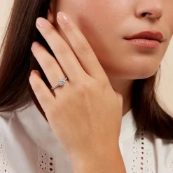 Histoire d'Or Bague Lydia Argent Blanc Oxyde De Zirconium Best