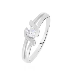 Histoire d'Or Bague Lyse Argent Blanc Oxyde De Zirconium New