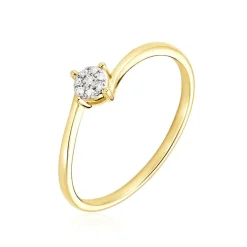 Histoire d'Or Bague Lysia or jaune diamant Discount