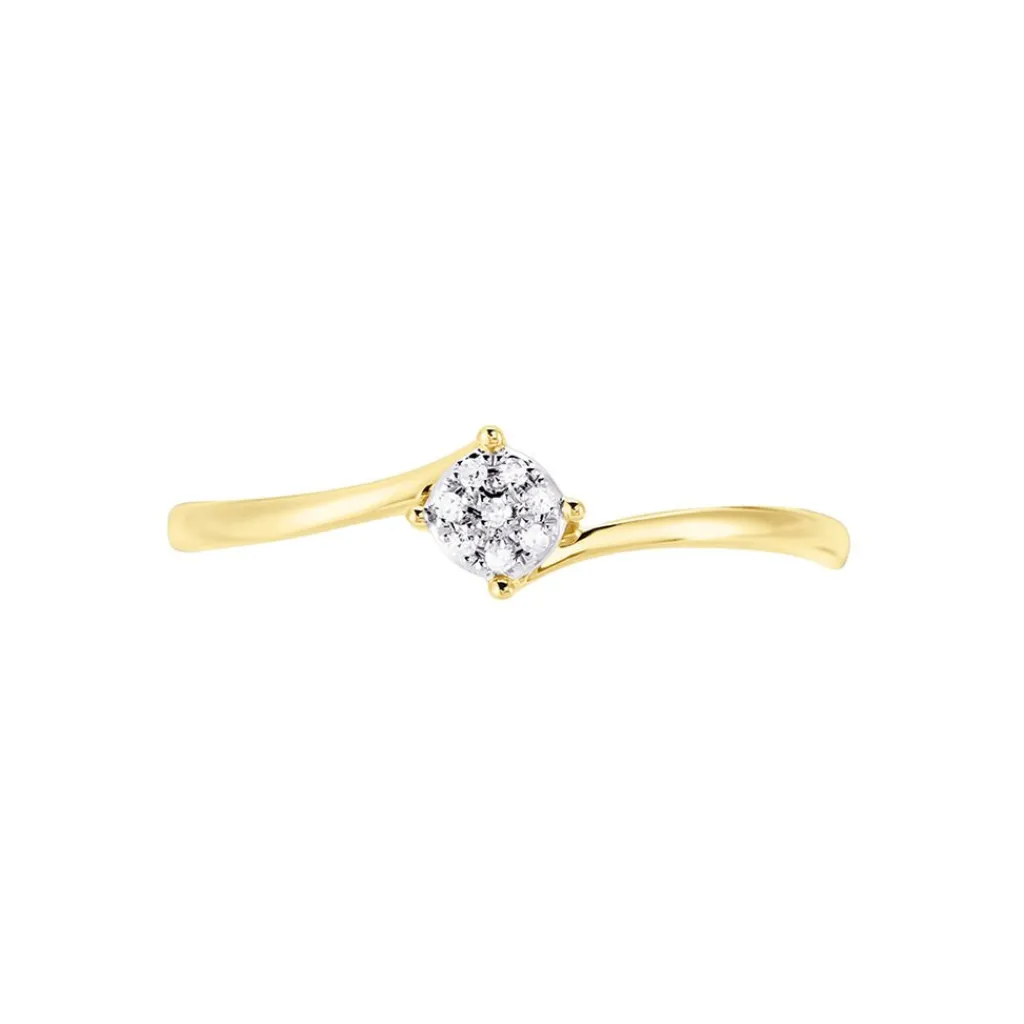 Histoire d'Or Bague Lysia or jaune diamant Discount