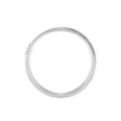 JOURDAN Bague Madine Acier Blanc Diamant Clearance