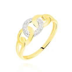 Histoire d'Or Bague Maillons Or Jaune Diamant Outlet