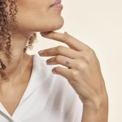 Histoire d'Or Bague Manon Or Blanc Topaze Et Oxyde De Zirconium or blanc topaze bleue Sale