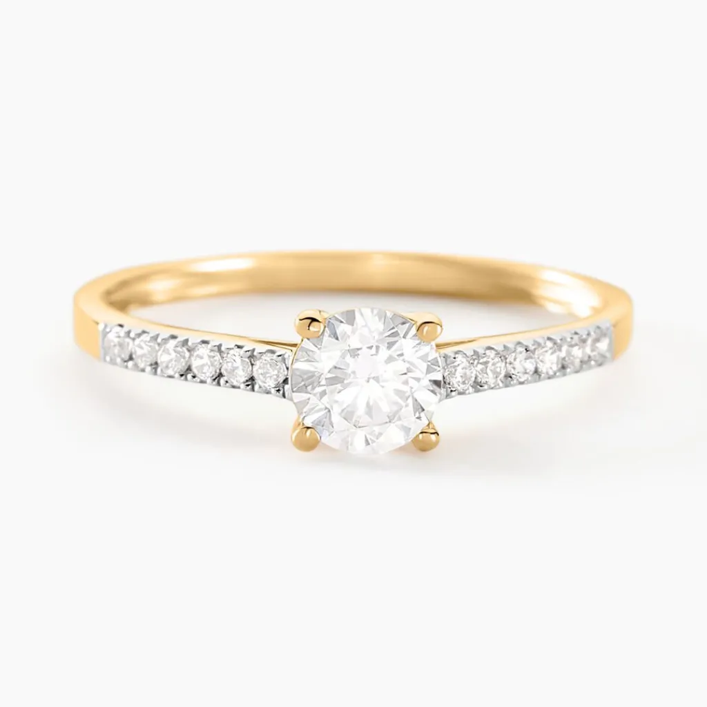 Histoire d'Or Bague Manon De Zirconium or jaune oxyde