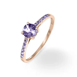 Histoire d'Or Bague Manon Or Rose Amethyste