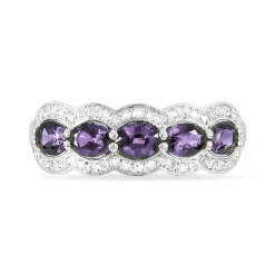 Histoire d'Or Bague Margaux Or Blanc Amethyste Et Diamant Clearance