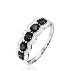 Histoire d'Or Bague Margaux Or Blanc Onyx Et Diamant Hot