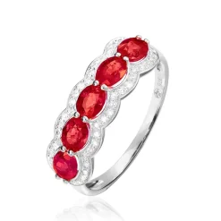 Histoire d'Or Bague Margaux Or Blanc Rubis Et Diamant Clearance