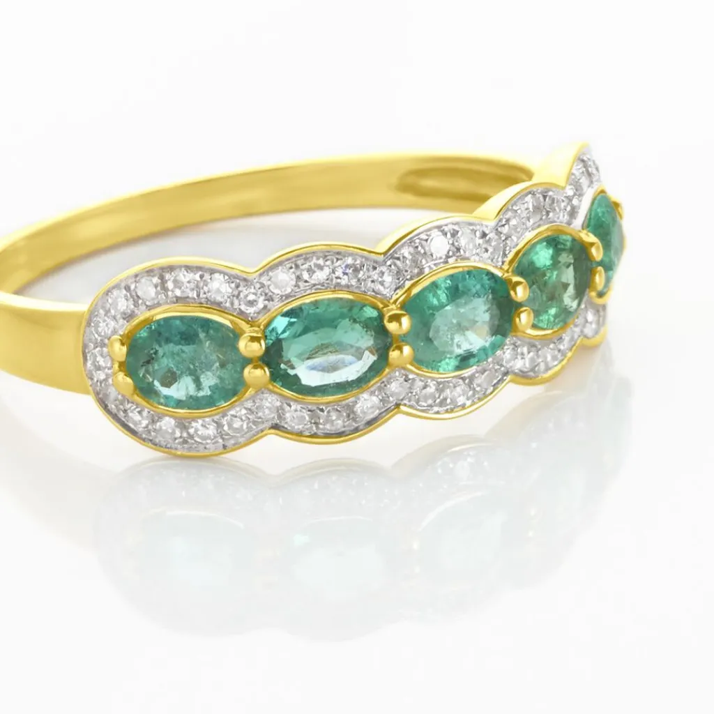 Histoire d'Or Bague Margaux Et Diamant or jaune emeraude Online