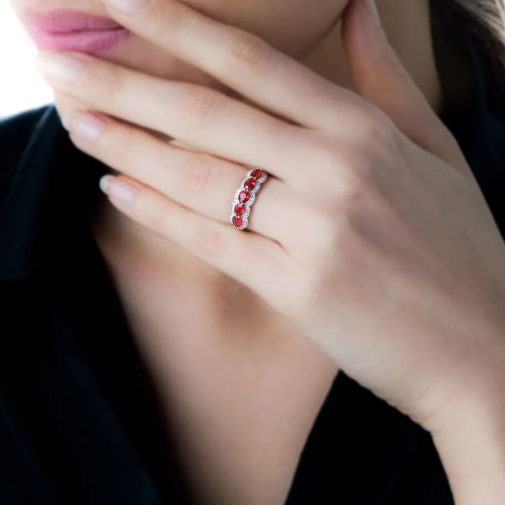 Histoire d'Or Bague Margaux Et Diamant or jaune rubis Hot