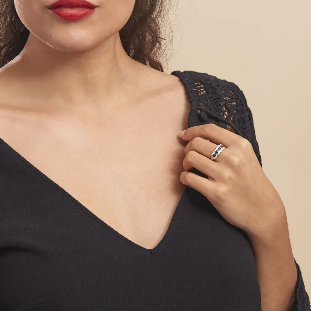 Histoire d'Or Bague Margaux Et Diamant or jaune saphir Outlet