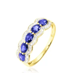 Histoire d'Or Bague Margaux Or Jaune Tanzanite Et Diamant New