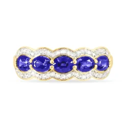Histoire d'Or Bague Margaux Or Jaune Tanzanite Et Diamant New